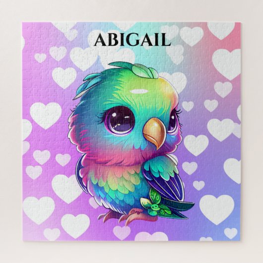 Rainbow Bird & Hearts Legpuzzel (Verticaal)