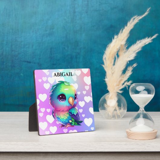 Rainbow Bird & Hearts Pop Art Fotoplaat (Insitu)