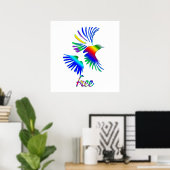 Rainbow Bird Poster (Thuiskantoor)