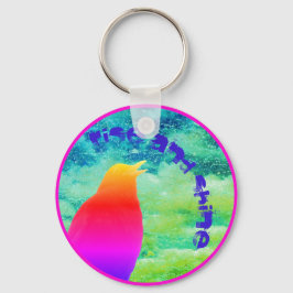 Rainbow Bird zingen met jouw tekst Sleutelhanger