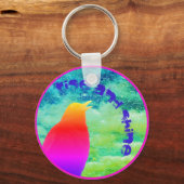 Rainbow Bird zingen met jouw tekst Sleutelhanger (Voorkant)