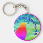 Rainbow Bird zingen met jouw tekst Sleutelhanger (Voorkant)