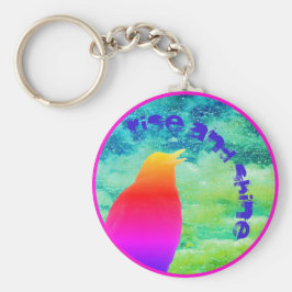 Rainbow Bird zingen met jouw tekst Sleutelhanger