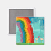 Rainbow Birds magneet (Voorkant / Achterkant)