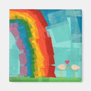 Rainbow Birds magnet