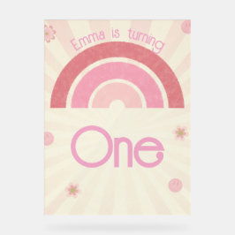 Rainbow Birthday Acryl Teken Bord