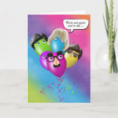 Rainbow Birthday-ballonnen van groep Kaart (Voorkant)