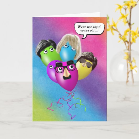 Rainbow Birthday-ballonnen van groep Kaart (Gele Bloem)