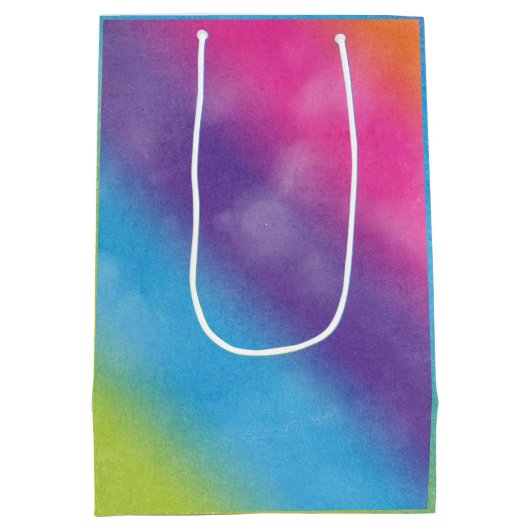 Rainbow Birthday-ballonnen van groep Medium Cadeauzakje (Achterkant)