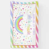 Rainbow Birthday Banner - Pastel (Verticaal)