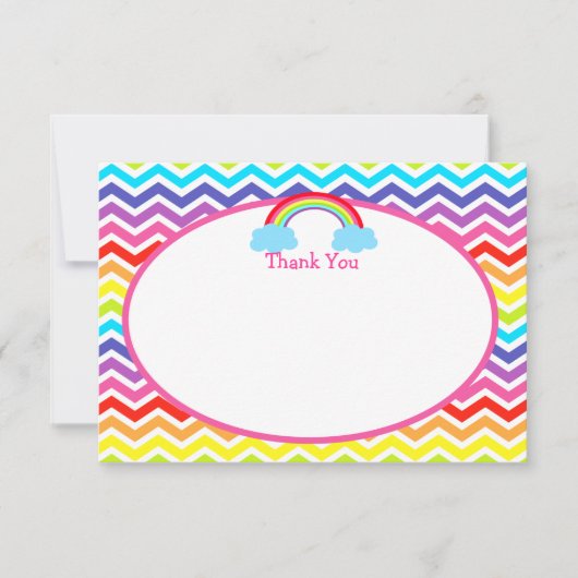 Rainbow Birthday Bedankt voor jullie kaarten (Voorkant)