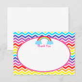 Rainbow Birthday Bedankt voor jullie kaarten (Voorkant / Achterkant)