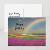 Rainbow Birthday Briefkaart (Voorkant / Achterkant)