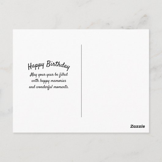 Rainbow Birthday Briefkaart (Achterkant)