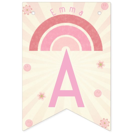 Rainbow Birthday Bunting Banner (Derde vlag)