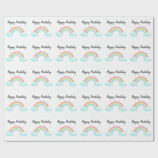 Rainbow Birthday Cadeaupapier (Vlak)