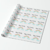 Rainbow Birthday Cadeaupapier (Uitgerold)