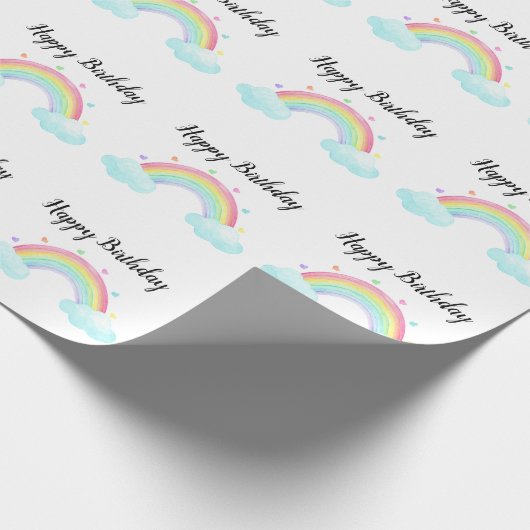 Rainbow Birthday Cadeaupapier (Hoek)