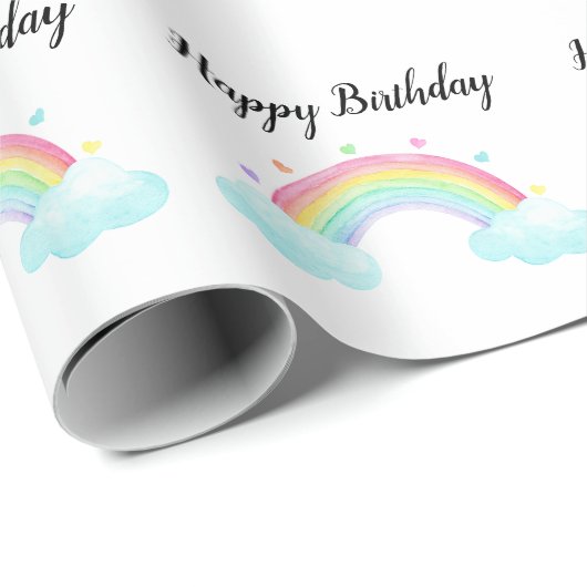 Rainbow Birthday Cadeaupapier (Rol Hoek)