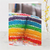 RAINBOW BIRTHDAY CAKE GIANT WENSKAART KAART (Gele Bloem)
