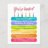 Rainbow Birthday Cake Party (Voorkant)