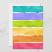 Rainbow Birthday Cake Party Kaart (Achterkant)