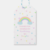 Rainbow Birthday Dank u Labels Cadeaulabel (Voorkant)