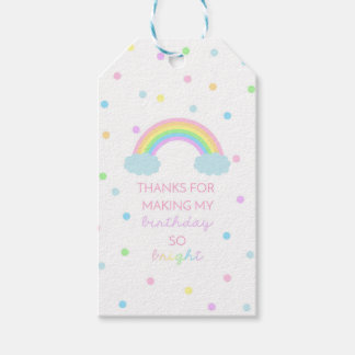 Rainbow Birthday Dank u Labels Cadeaulabel