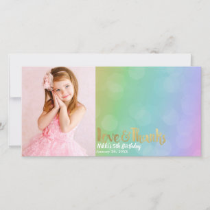 Rainbow Birthday Foto Love & Bedankt Dankuwel
