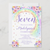 Rainbow Birthday Invitation AGE Kaart (Voorkant)