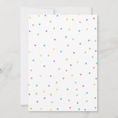 Rainbow Birthday Invitation Bright Rainbow Party Kaart (Achterkant)