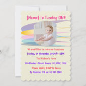 Rainbow Birthday Invitation Card Kaart (Voorkant)