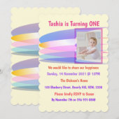 Rainbow Birthday Invitation Card Kaart (Voorkant / Achterkant)
