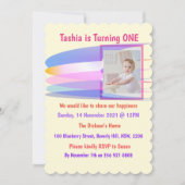 Rainbow Birthday Invitation Card Kaart (Voorkant)