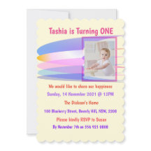 Rainbow Birthday Invitation Card