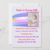 Rainbow Birthday Invitation Card Kaart (Voorkant)
