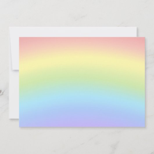Rainbow Birthday Invitation, Rainbow of Fun Invita Kaart (Achterkant)