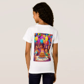 Rainbow Birthday Joy T-shirt (Achterkant volledig)