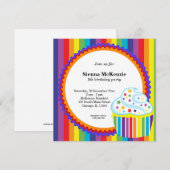 Rainbow Birthday Kaart (Voorkant / Achterkant)