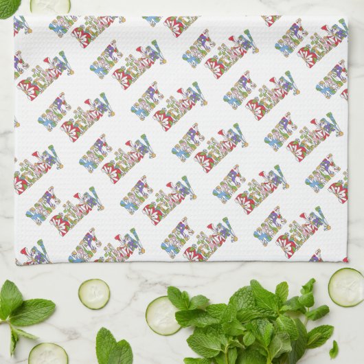 Rainbow Birthday Kitchen Towel Theedoek (Gevouwen)