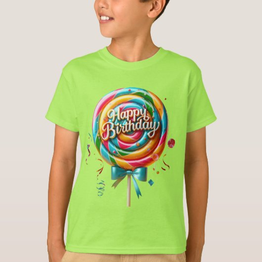 Rainbow Birthday Lolly T-shirt (Voorkant)