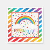 Rainbow Birthday Napkin Servet (Voorkant)