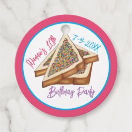 Rainbow Birthday Party Australian Fairy Bread Food Bedankjes Labels