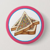 Rainbow Birthday Party Australian Fairy Bread Food Ronde Button 7,6 Cm (Voorkant)