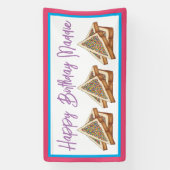 Rainbow Birthday Party Australian Fairy Bread Food Spandoek (Verticaal)
