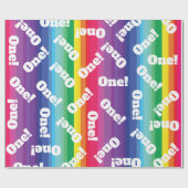 Rainbow Birthday Party Cadeaupapier (Vlak)