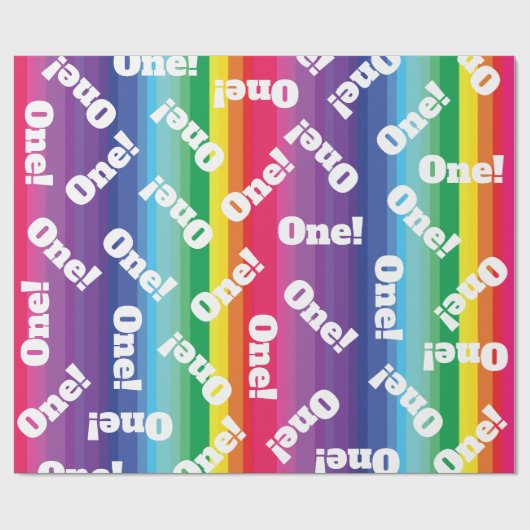 Rainbow Birthday Party Cadeaupapier (Vlak)