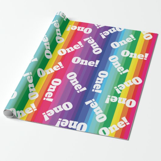 Rainbow Birthday Party Cadeaupapier (Uitgerold)