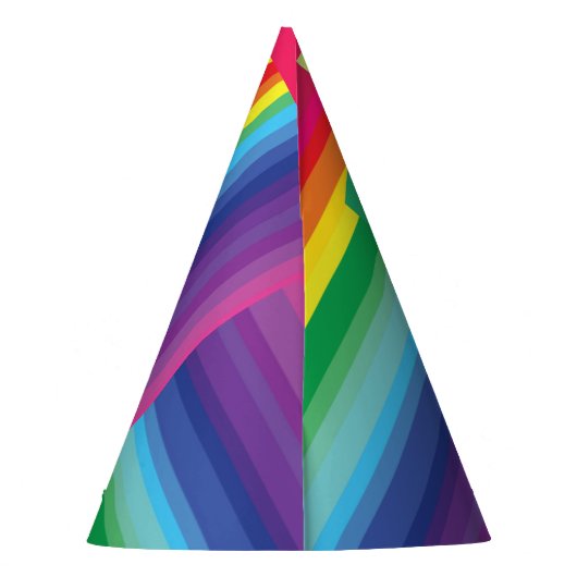 Rainbow Birthday Party Feesthoedjes (Achterkant)