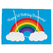Rainbow Birthday Party Groot Cadeauzakje (Achterkant)